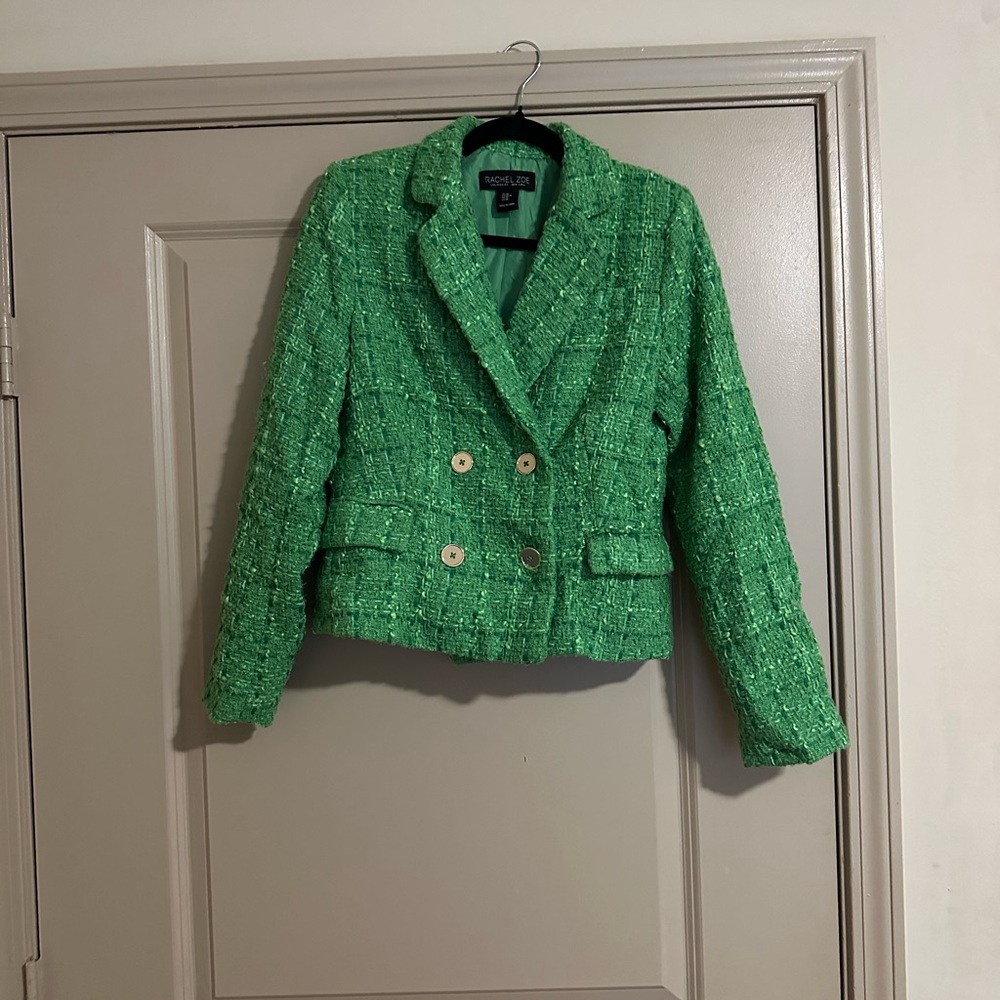 Zara Textured Green Blazer